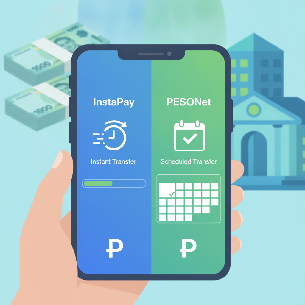 Illustration: RK Cosmos Bank Transfer: InstaPay vs PESONet for Deposits and Cashouts